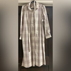 Long 100% Cotton Shirt Dress